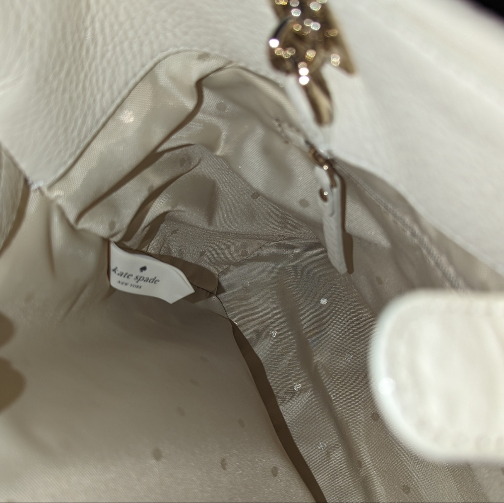 Kate Spade NY Sedgewick Place Phoebe Shoulder Bag Purse Quilted Cream Ivory - Picture 14 of 15